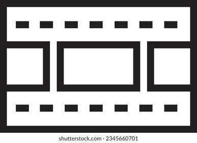 Cinema Film Strip Outline Icon