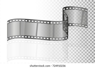 cinema film transparent stock vector illustration isolated on white background