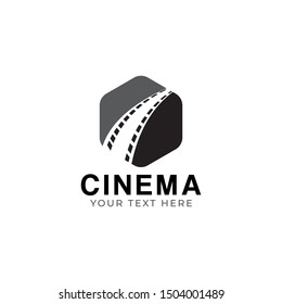 Cinema filmstrip graphic design template isolated illustration