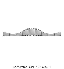 Cinema filmstrip icon. Cartoon of cinema filmstrip vector icon for web design isolated on white background