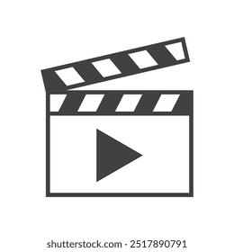 Cinema filmstrip logo template - dark vector movie icon concept