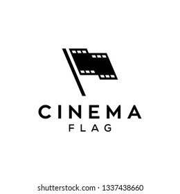 cinema flag logo design