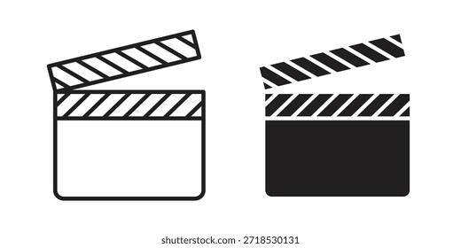 Concepto de icono de aleta de cine para infografía, Sitio web o App.