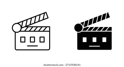Colección de diseño de icono de flapper de cine. Signo y Vector para diseños de interfaz de usuario