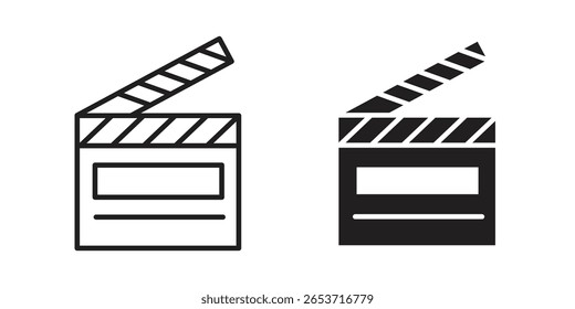 Elemento de design de ícone de flapper de cinema. Traçado editável. Vetor