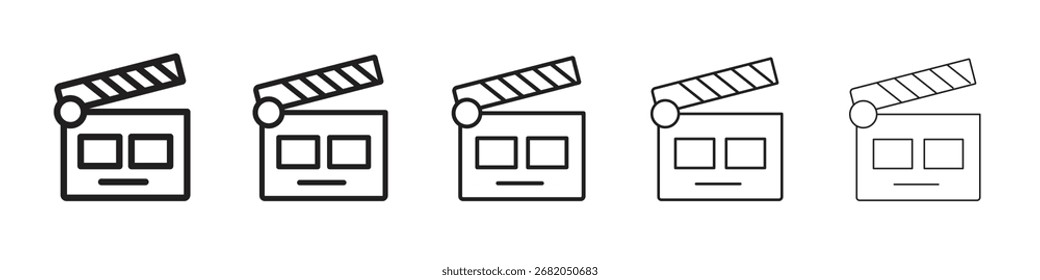 Cinema flapper icon design symbol collection for graphic design. EPS 10