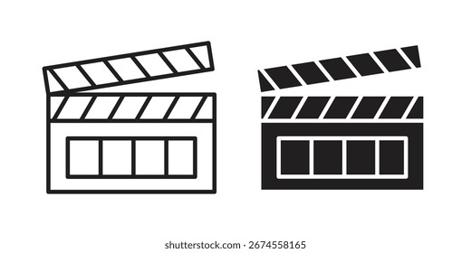 Icono de flapper de cine en estilo de moda plano y forro para diseños de ui App