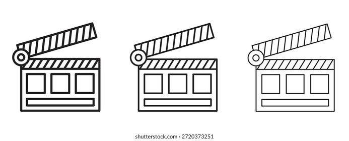 Icono de flapper de cine. Ilustración vectorial de estilo minimalista dibujado a mano