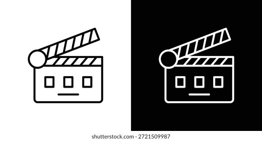 Elemento de logotipo de icono de aleta de cine. Ilustración vectorial. EPS10