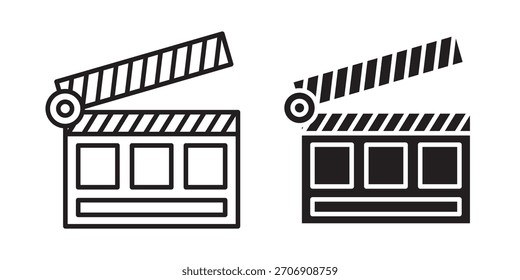 Icono de flapper de cine, icono de estilo de contorno para Sitio web o App móvil, gráficos de Vector