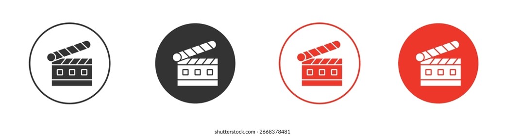 Paquete de iconos de flapper de cine. Diseño de Vector Clipart