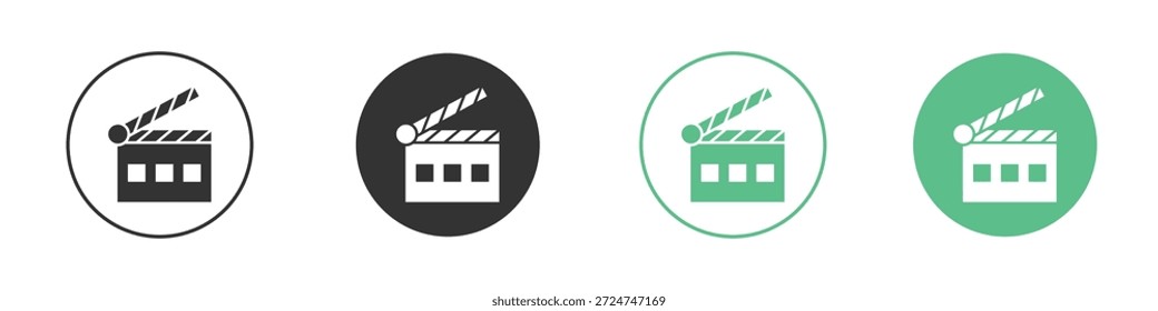 Pictogramas de iconos de flapper de cine. Vector EPS 10