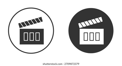 Cinema flapper icon signs pack. Vector symbols for graphic designs