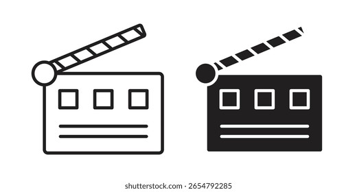 Conceito de símbolo de ícone de flapper de cinema. Ícones para web e celular.