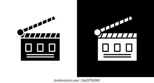 Símbolo de icono de flapper de cine. Diseño simple y plano para Web y App móvil