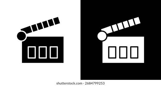 Símbolo de icono de aleta de cine. diseño simple editable.