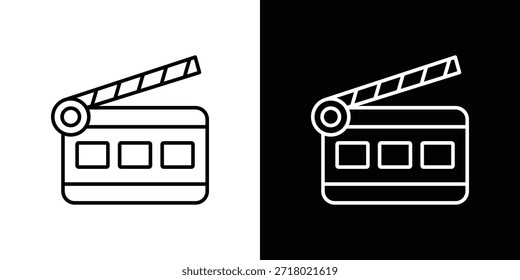 Cinema flapper icon in trendy stroke liner style. Set of Website icon vector.