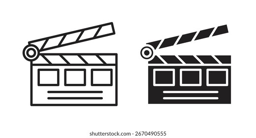 Cinema flapper icon vector, sign and symbol for design, website or apps elements.
