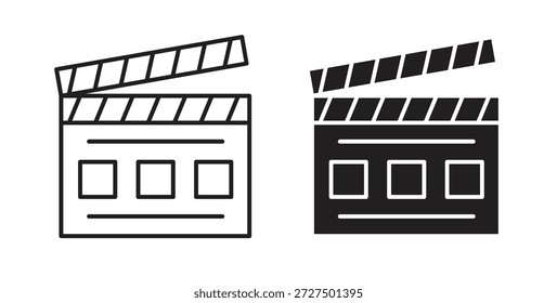 Icono de flapper de cine para Web y App. Ilustración vectorial eps