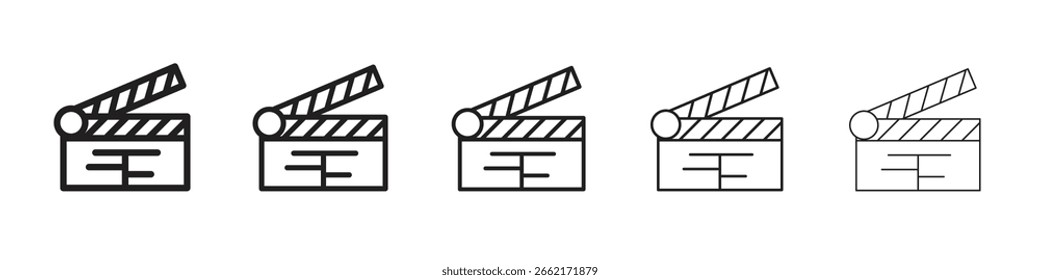 Cinema flapper icons. simple and modern vector icon designs