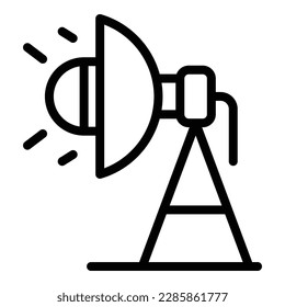 Cinema flash light icon outline vector. Car screen. Open air