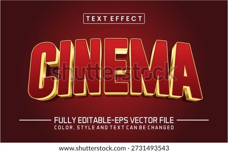 Cinema font Text effect editable