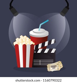 cinema food with film icons