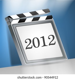 Cinema frame with 2012 New Year