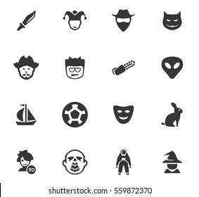 cinema genres vector icons for user interface design