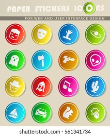 cinema genres vector icons for user interface design