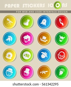 cinema genres vector icons for user interface design