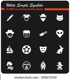 cinema genres vector icons for user interface design