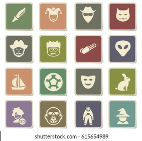 cinema genres vector icons for user interface design