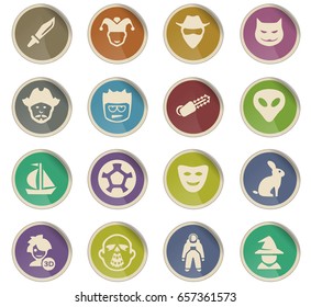 cinema genres vector icons for user interface design