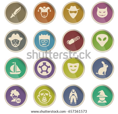 cinema genres vector icons for user interface design