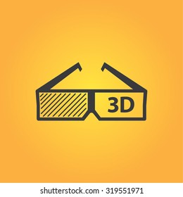 Cinema glass vector icon for web and mobile