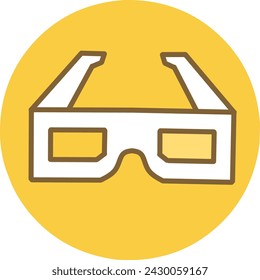 Cinema glasses icon stock illustration