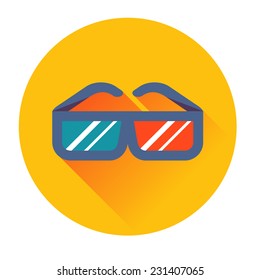 Cinema glasses icon vector trendy flat isolated