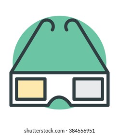 Cinema Glasses Vector Icon 
