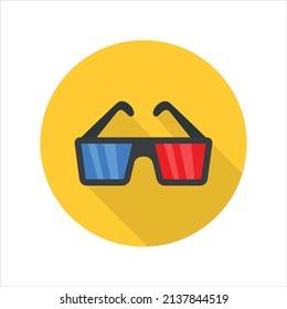Cinema glasses vector icon symbol design