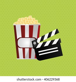 cinema graphic design, vector illustration