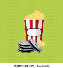 cinema graphic design, vector illustration