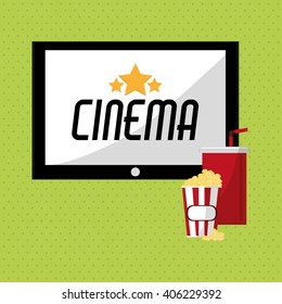 cinema graphic design, vector illustration
