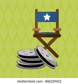 cinema graphic design, vector illustration