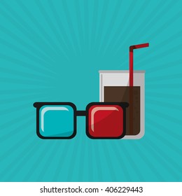 cinema graphic design, vector illustration