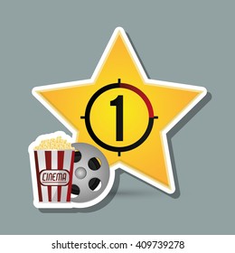 cinema graphic design, vector illustration