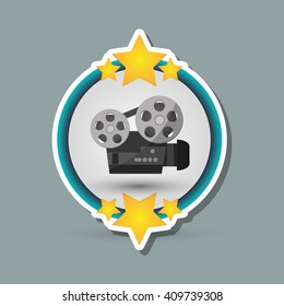 cinema graphic design, vector illustration