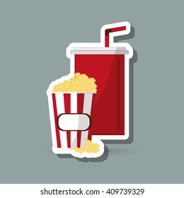 cinema graphic design, vector illustration