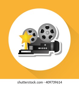 cinema graphic design, vector illustration