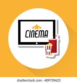 cinema graphic design, vector illustration